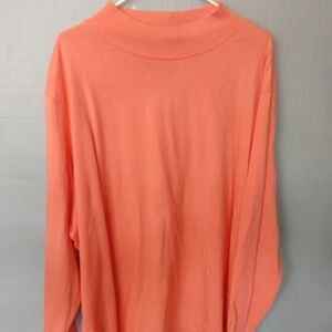 NWT Lane Bryant Coral Mock Turtleneck Long Sleeve Size 4X
